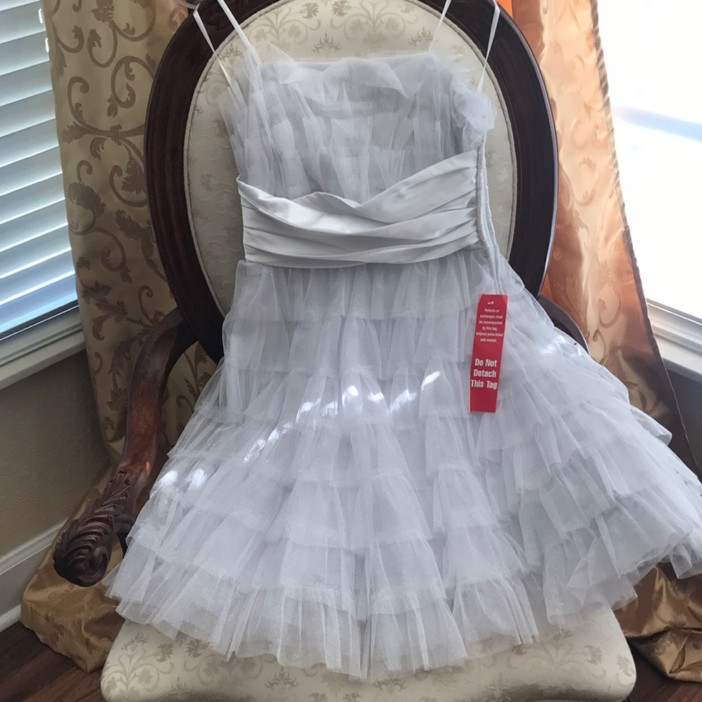 Strapless white dress
